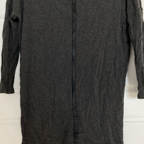 Philosophy Women’s Gray Faux Leather Blouse Size XS - Picture 2 of 4